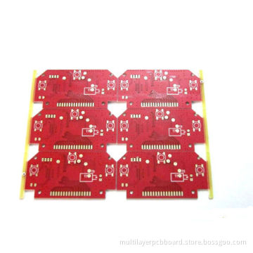 Two Layers Aluminium Base Red Solder Mask Immersion Gold Finishing High Tg Pcbs